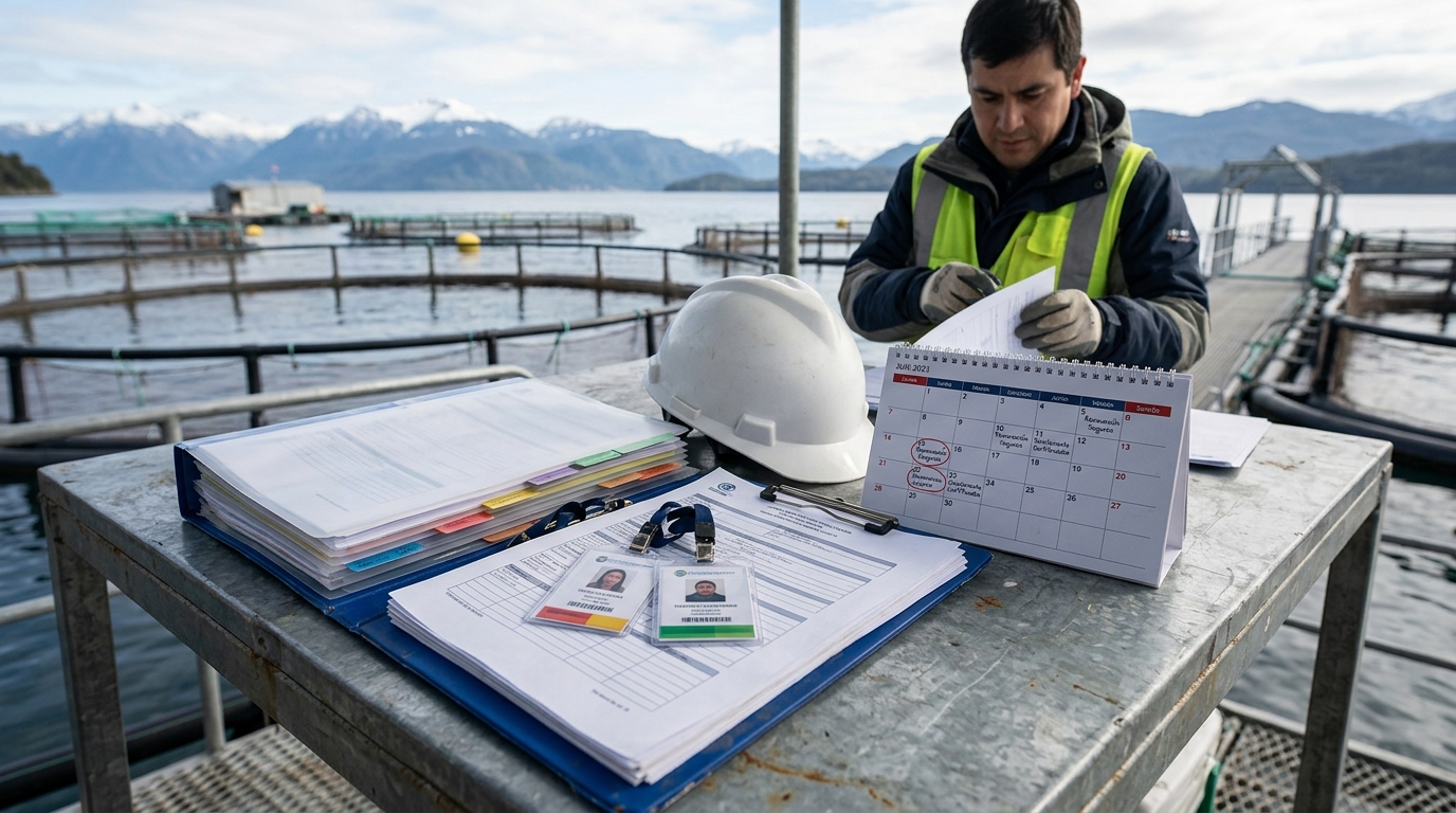 Documentación para contratistas de acuicultura: checklist